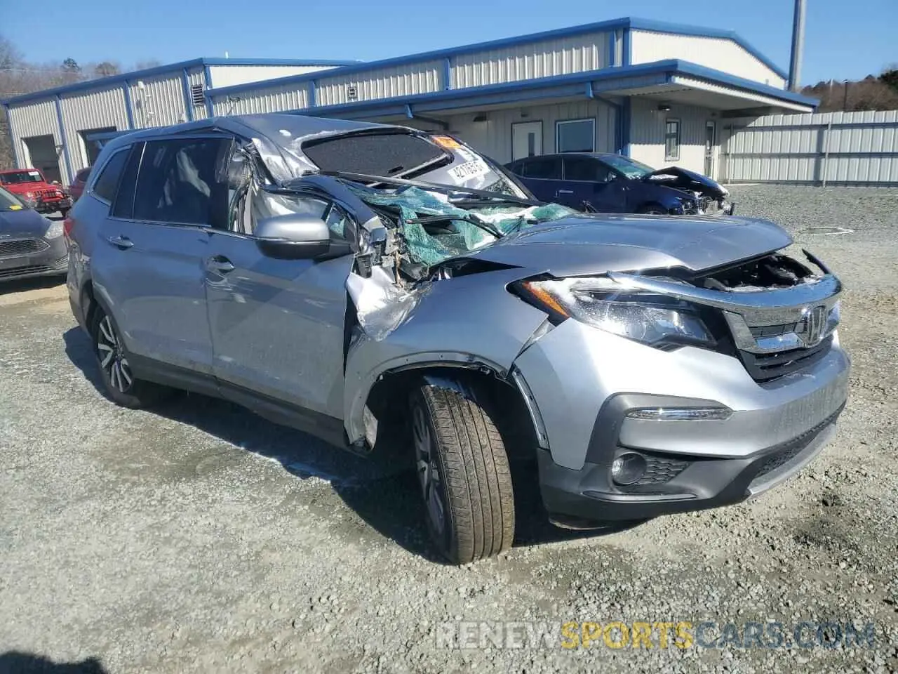 4 fotografías del automóvil dañado 5FNYF5H51MB043199 HONDA PILOT 2021