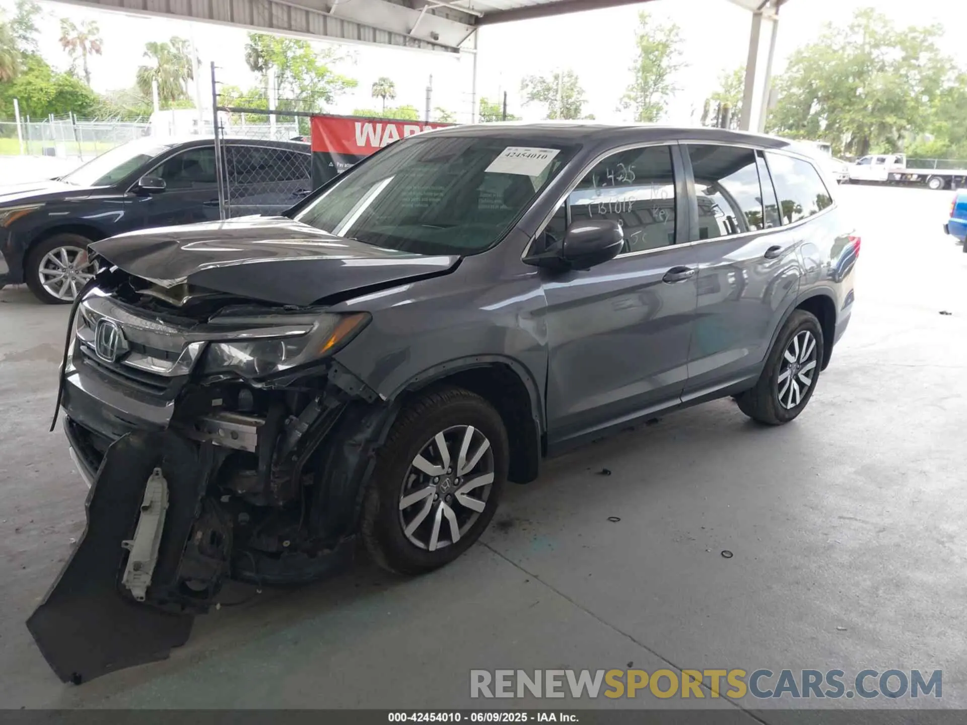 2 fotografías del automóvil dañado 5FNYF5H53MB030907 HONDA PILOT 2021