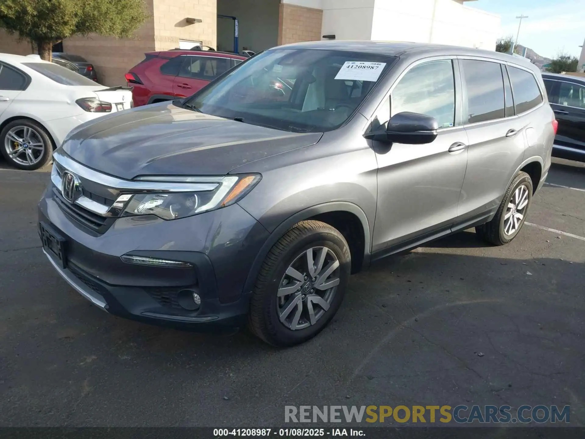 2 fotografías del automóvil dañado 5FNYF5H54MB018846 HONDA PILOT 2021