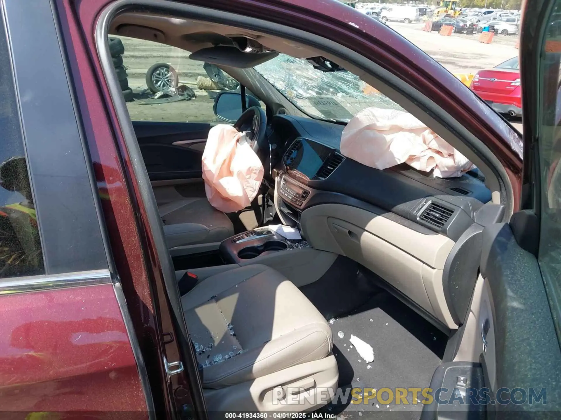 5 fotografías del automóvil dañado 5FNYF5H56MB012112 HONDA PILOT 2021