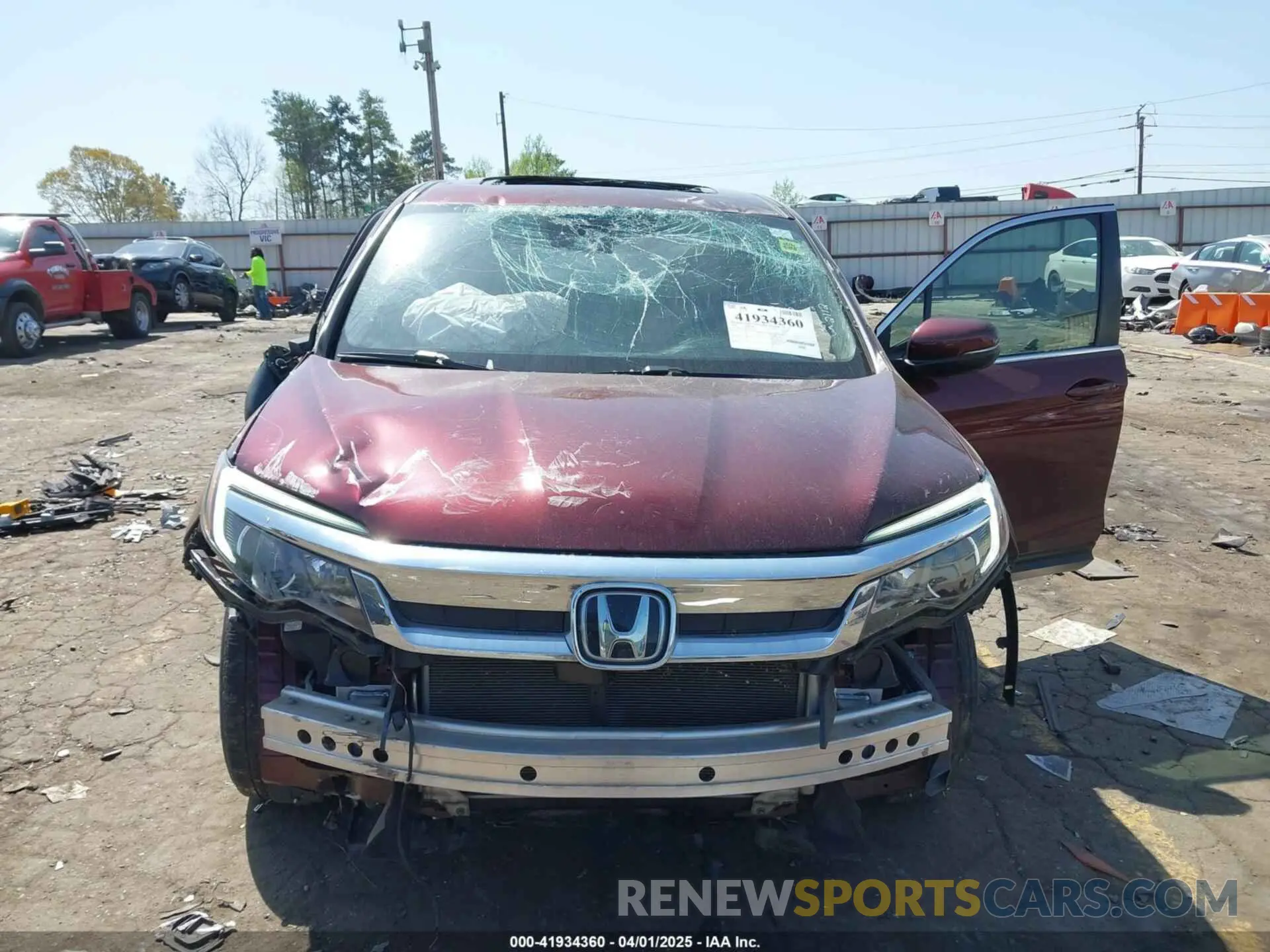 6 fotografías del automóvil dañado 5FNYF5H56MB012112 HONDA PILOT 2021