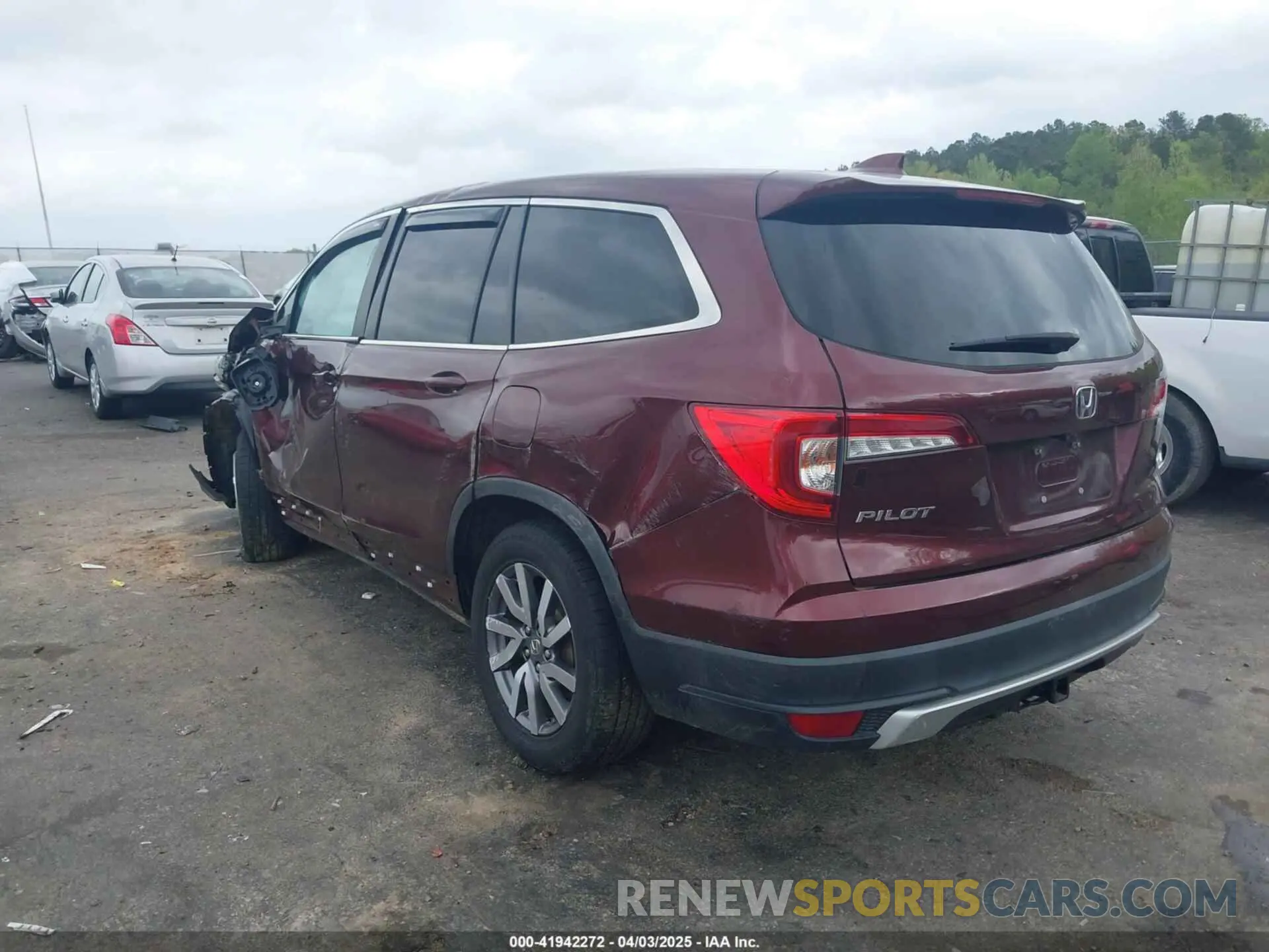 3 fotografías del automóvil dañado 5FNYF5H57MB008750 HONDA PILOT 2021