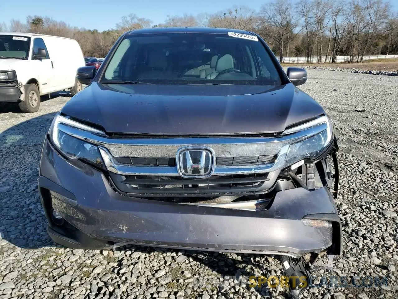 5 fotografías del automóvil dañado 5FNYF5H57MB027475 HONDA PILOT 2021