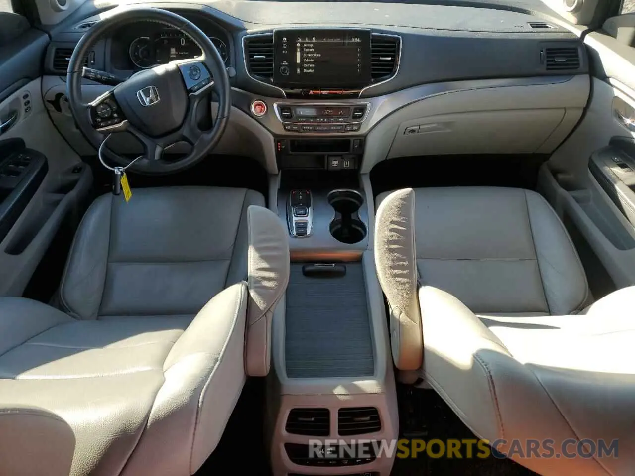 8 fotografías del automóvil dañado 5FNYF5H57MB027475 HONDA PILOT 2021