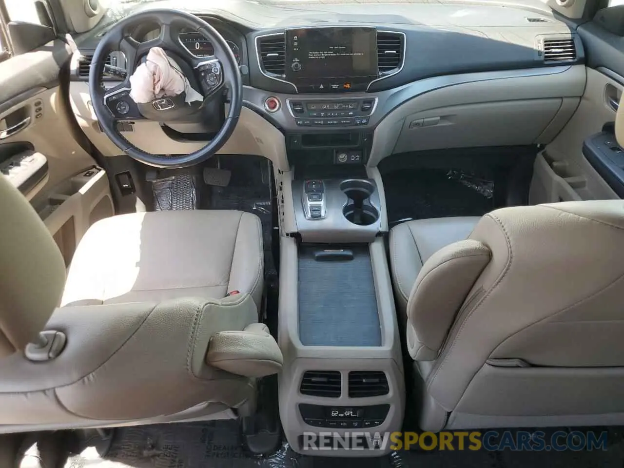 8 fotografías del automóvil dañado 5FNYF5H58MB015609 HONDA PILOT 2021