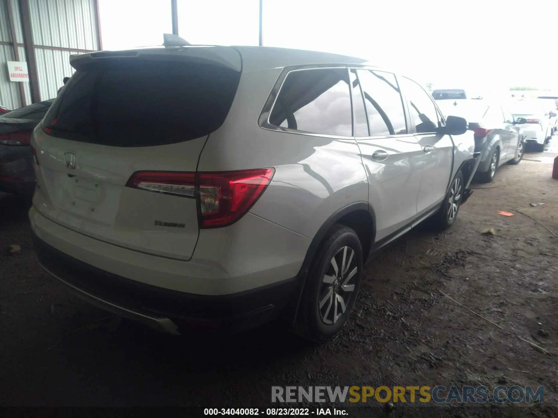 4 fotografías del automóvil dañado 5FNYF5H58MB025685 HONDA PILOT 2021