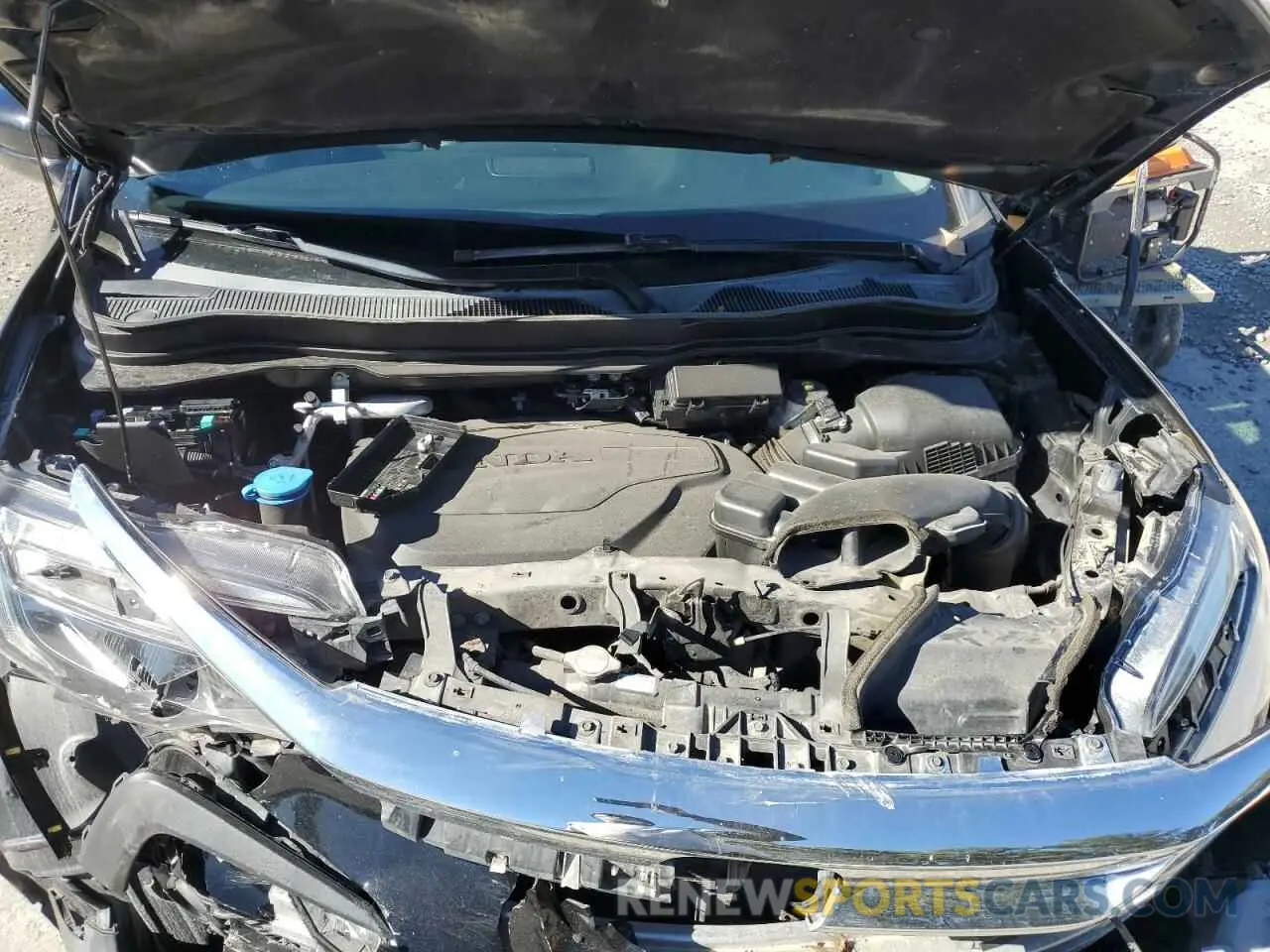 12 fotografías del automóvil dañado 5FNYF5H62MB039932 HONDA PILOT 2021