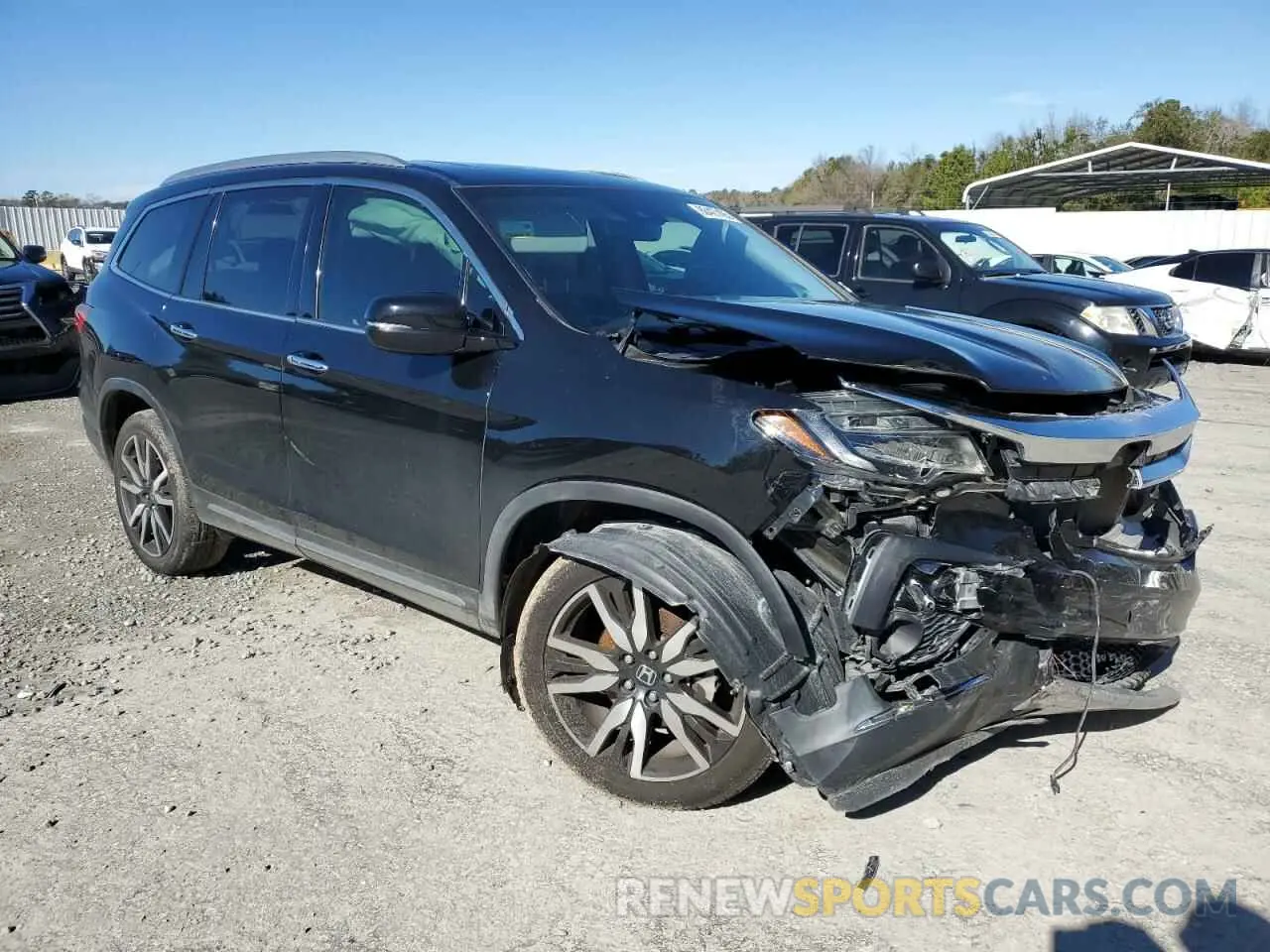 4 fotografías del automóvil dañado 5FNYF5H62MB039932 HONDA PILOT 2021