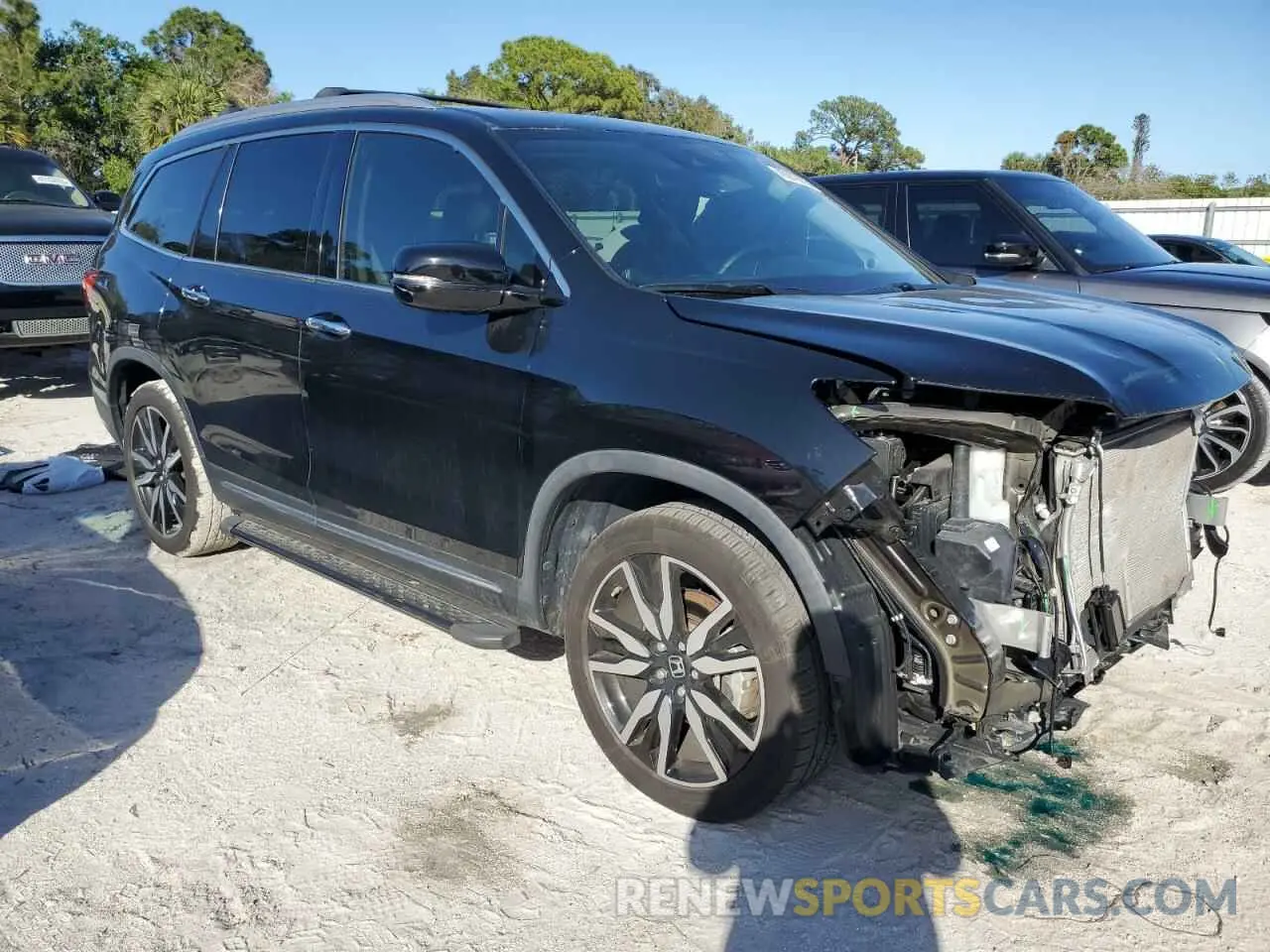 4 fotografías del automóvil dañado 5FNYF5H67MB017344 HONDA PILOT 2021