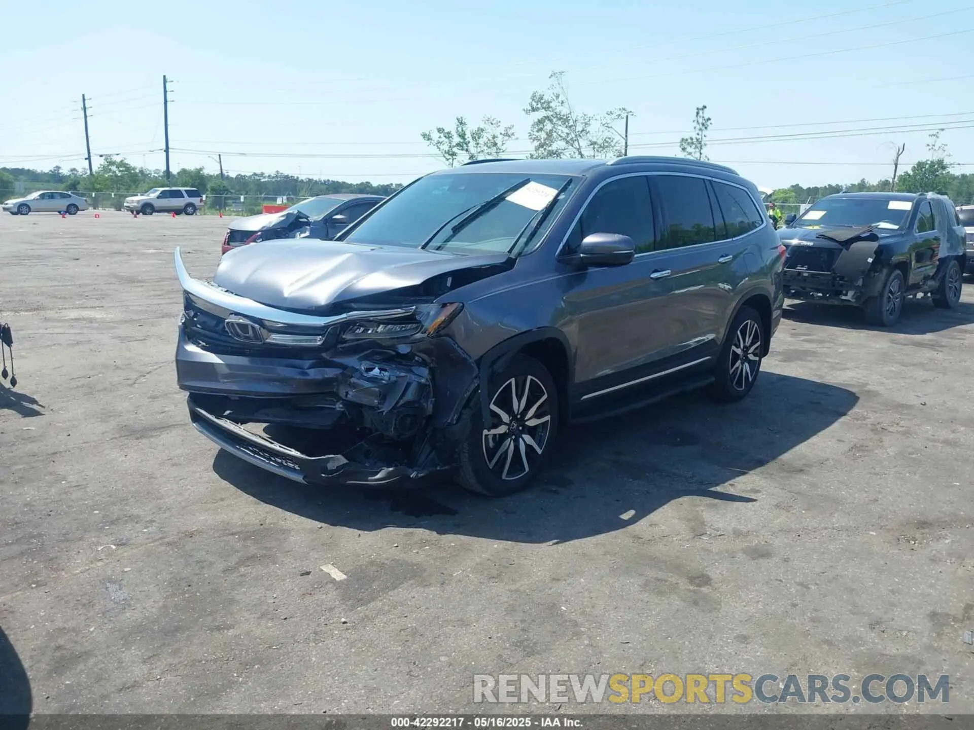 2 fotografías del automóvil dañado 5FNYF5H6XMB035630 HONDA PILOT 2021