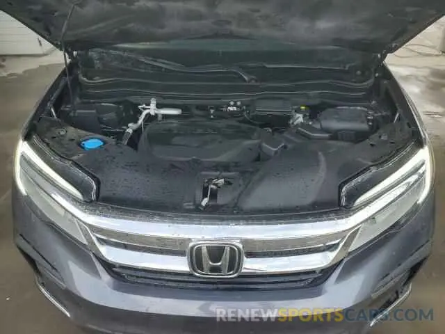 12 fotografías del automóvil dañado 5FNYF5H93MB014192 HONDA PILOT 2021