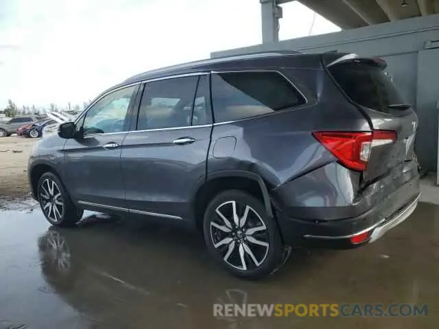2 fotografías del automóvil dañado 5FNYF5H93MB014192 HONDA PILOT 2021