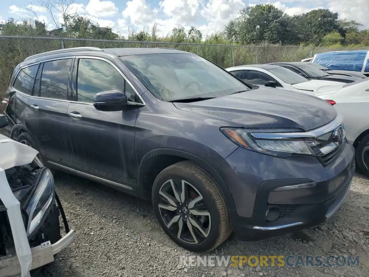 4 fotografías del automóvil dañado 5FNYF5H93MB014192 HONDA PILOT 2021