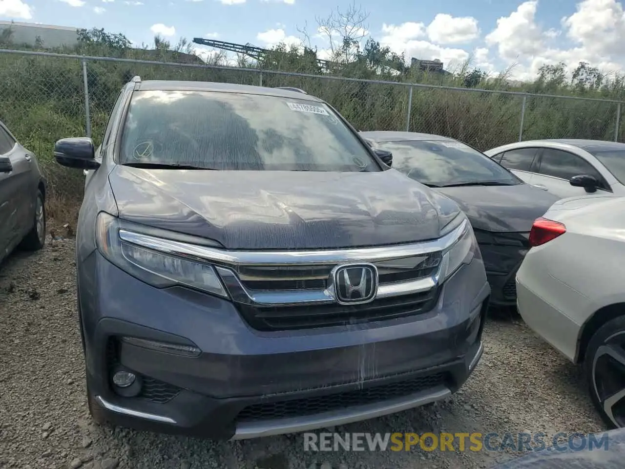 5 fotografías del automóvil dañado 5FNYF5H93MB014192 HONDA PILOT 2021