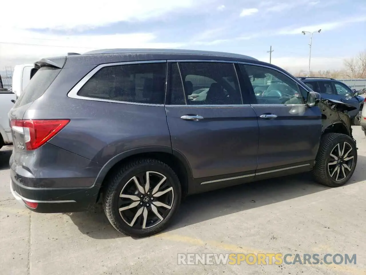 3 fotografías del automóvil dañado 5FNYF6H01MB030690 HONDA PILOT 2021