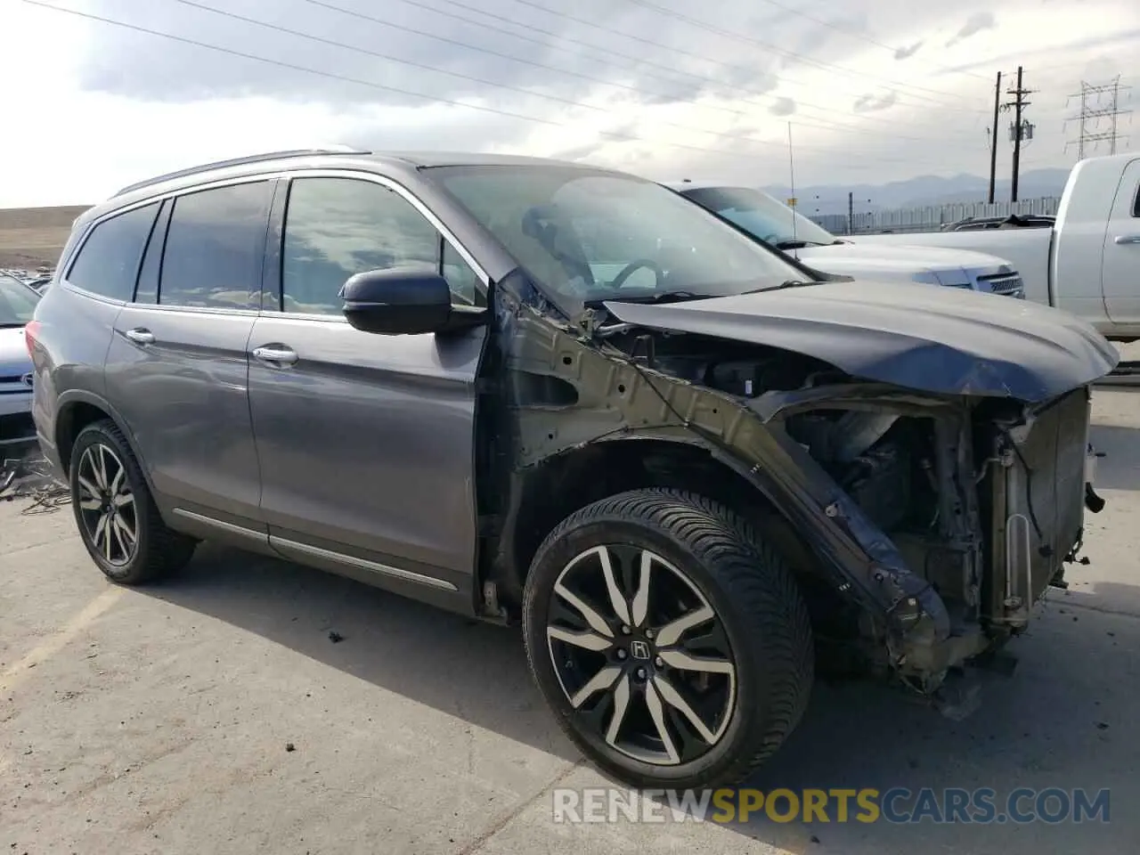4 fotografías del automóvil dañado 5FNYF6H01MB030690 HONDA PILOT 2021