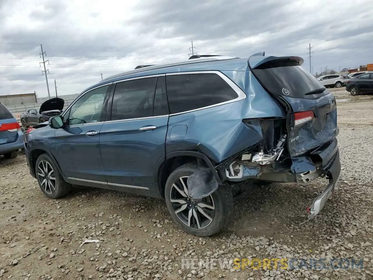 2 fotografías del automóvil dañado 5FNYF6H07MB029043 HONDA PILOT 2021