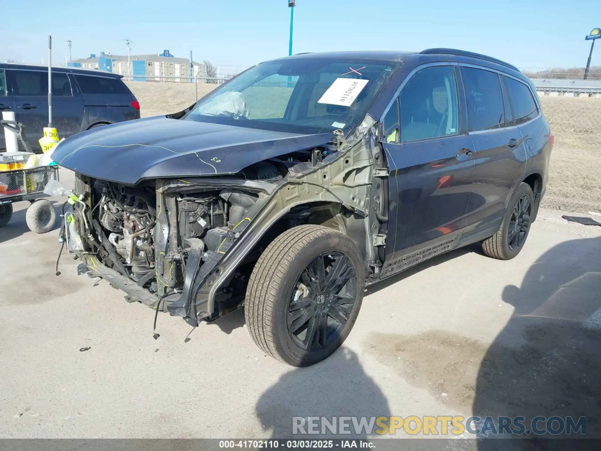 2 fotografías del automóvil dañado 5FNYF6H20MB055503 HONDA PILOT 2021