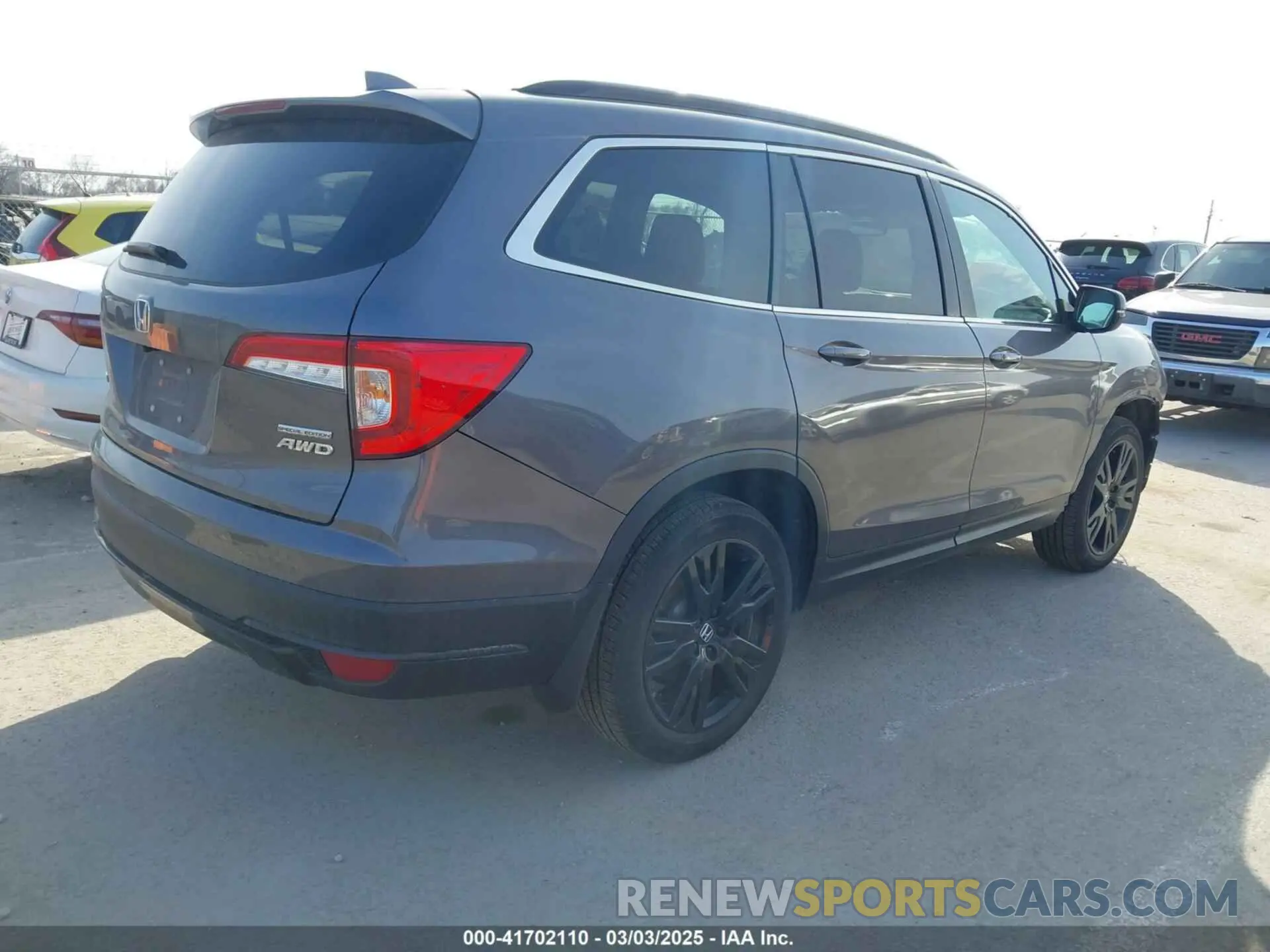 4 fotografías del automóvil dañado 5FNYF6H20MB055503 HONDA PILOT 2021