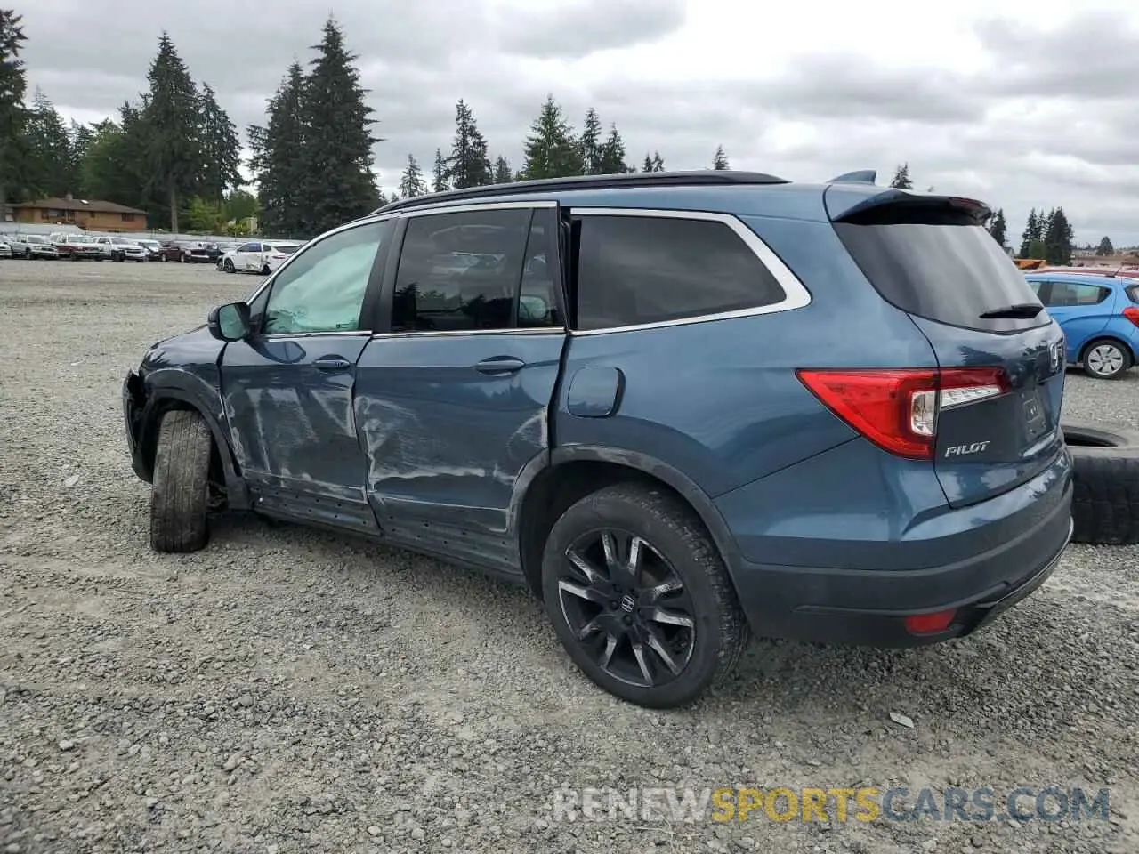 2 fotografías del automóvil dañado 5FNYF6H27MB095691 HONDA PILOT 2021