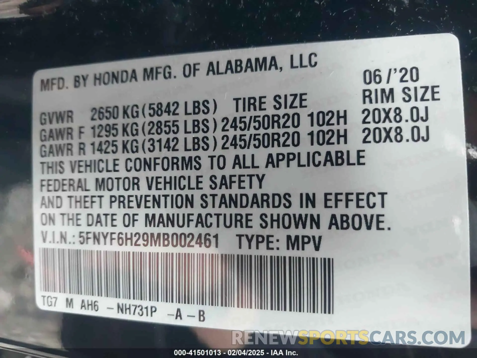 9 fotografías del automóvil dañado 5FNYF6H29MB002461 HONDA PILOT 2021