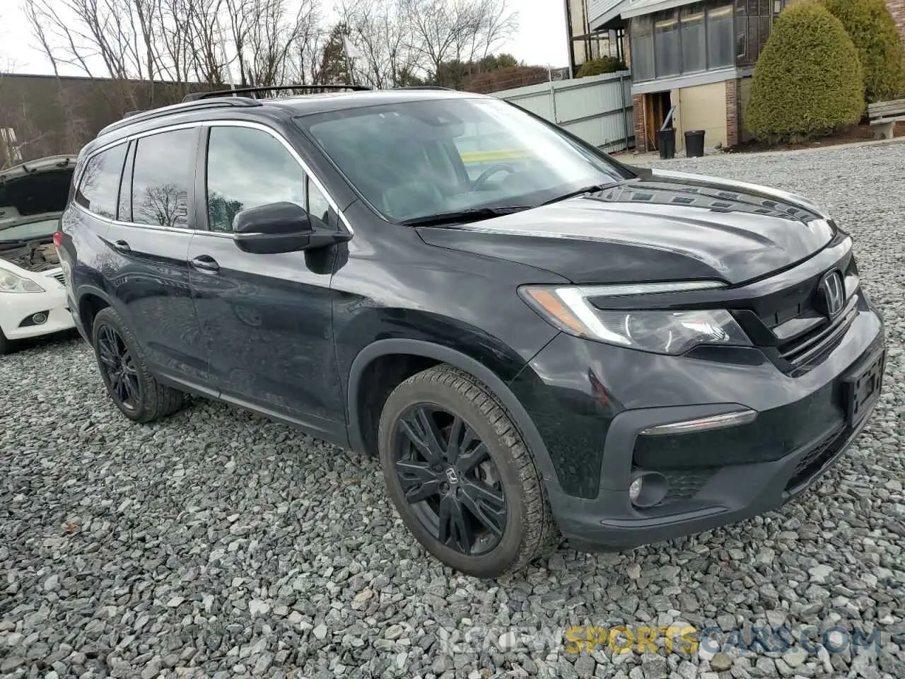 4 fotografías del automóvil dañado 5FNYF6H29MB023939 HONDA PILOT 2021