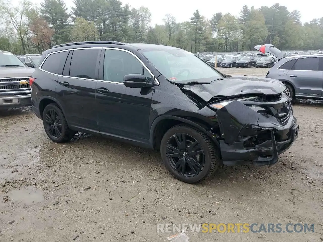 4 fotografías del automóvil dañado 5FNYF6H29MB034312 HONDA PILOT 2021