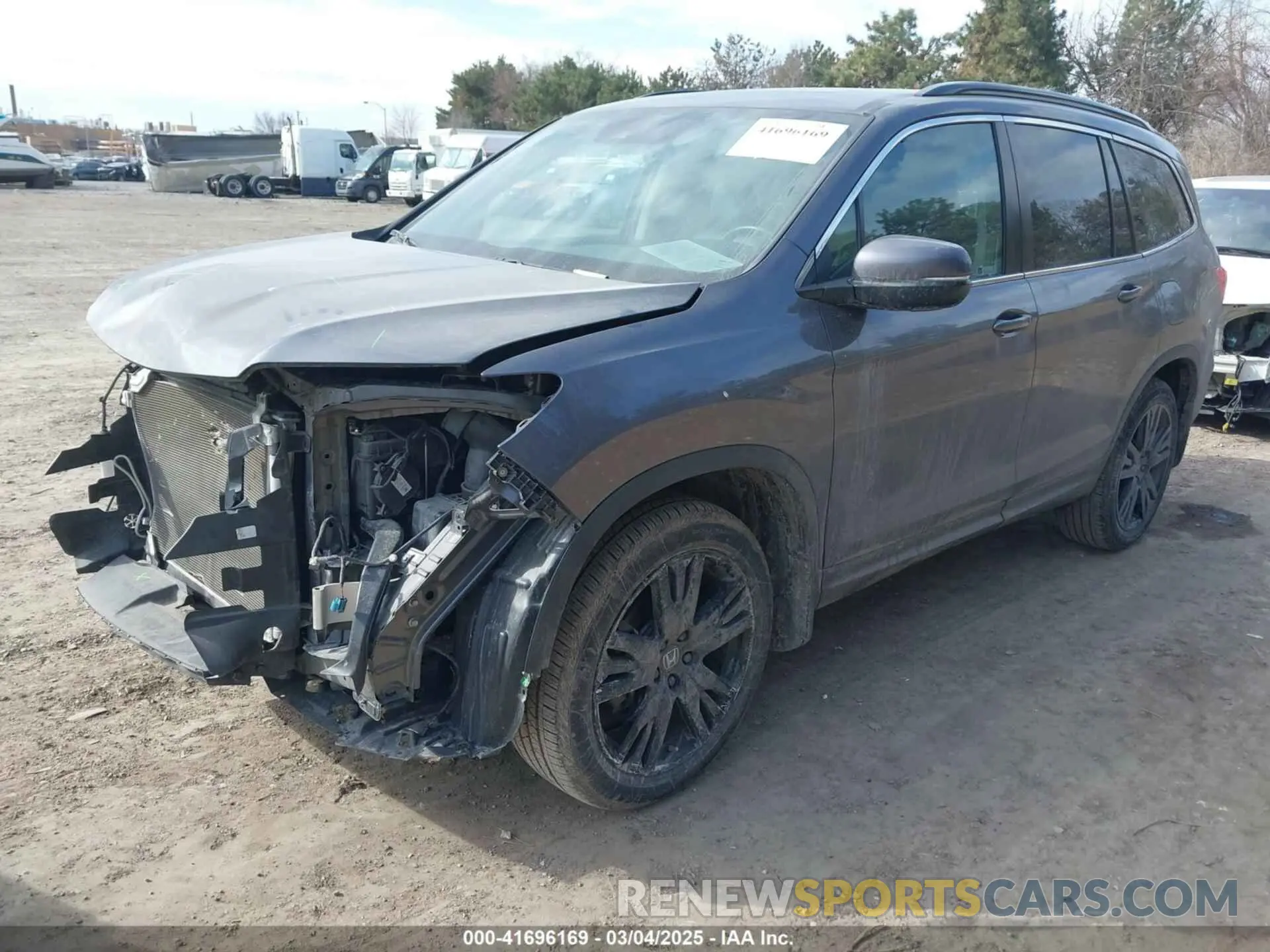 2 fotografías del automóvil dañado 5FNYF6H29MB087317 HONDA PILOT 2021