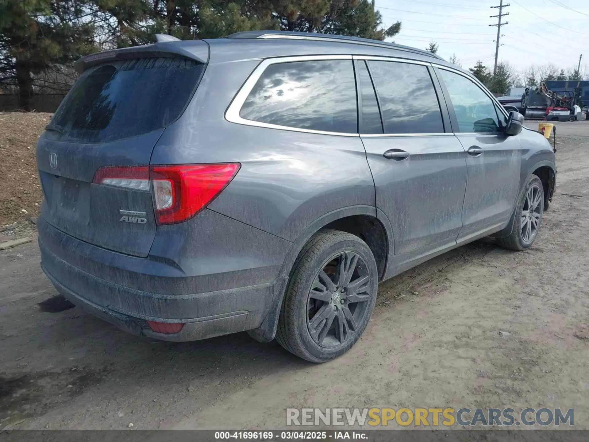 4 fotografías del automóvil dañado 5FNYF6H29MB087317 HONDA PILOT 2021
