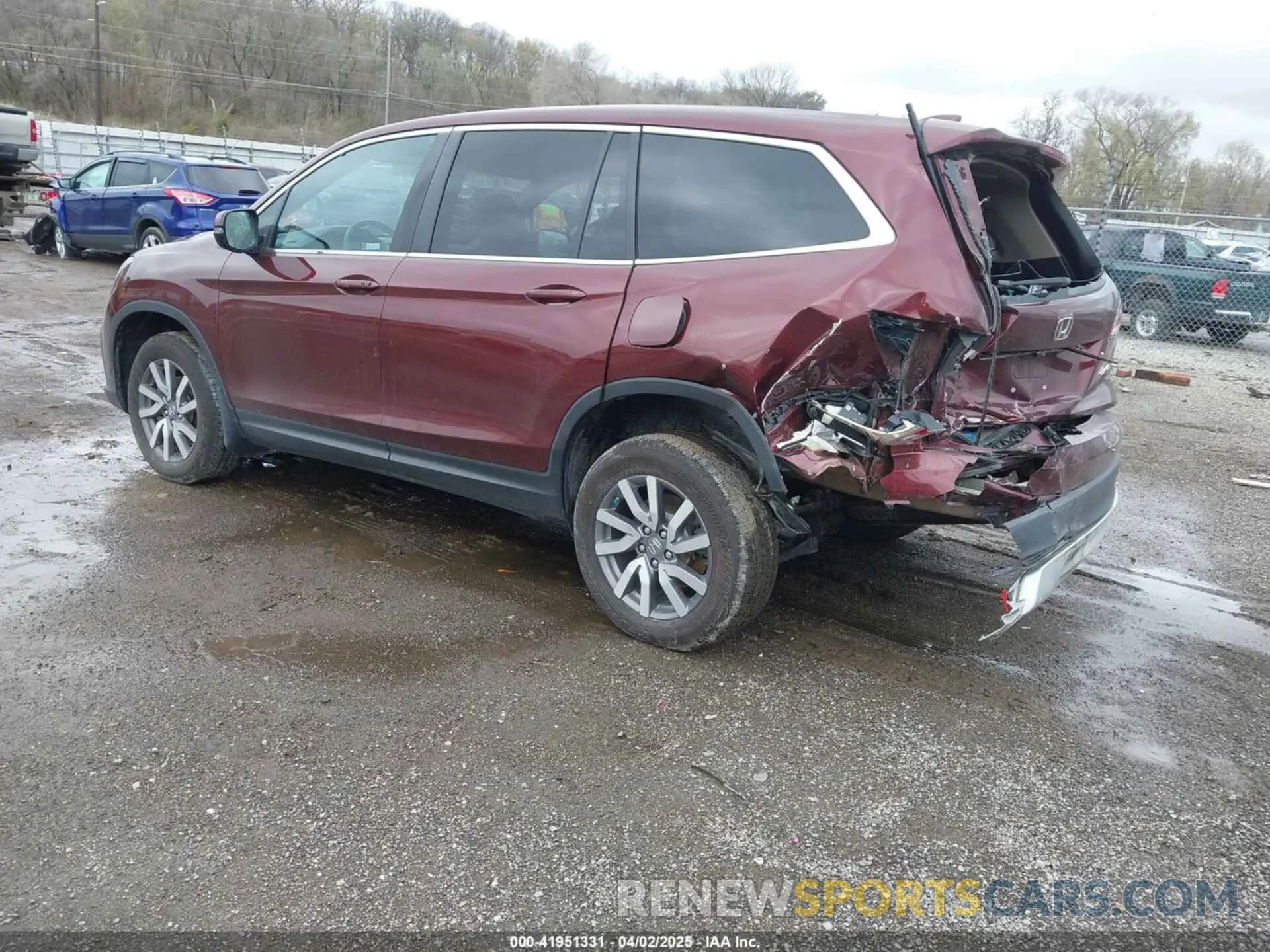 3 fotografías del automóvil dañado 5FNYF6H33MB080131 HONDA PILOT 2021
