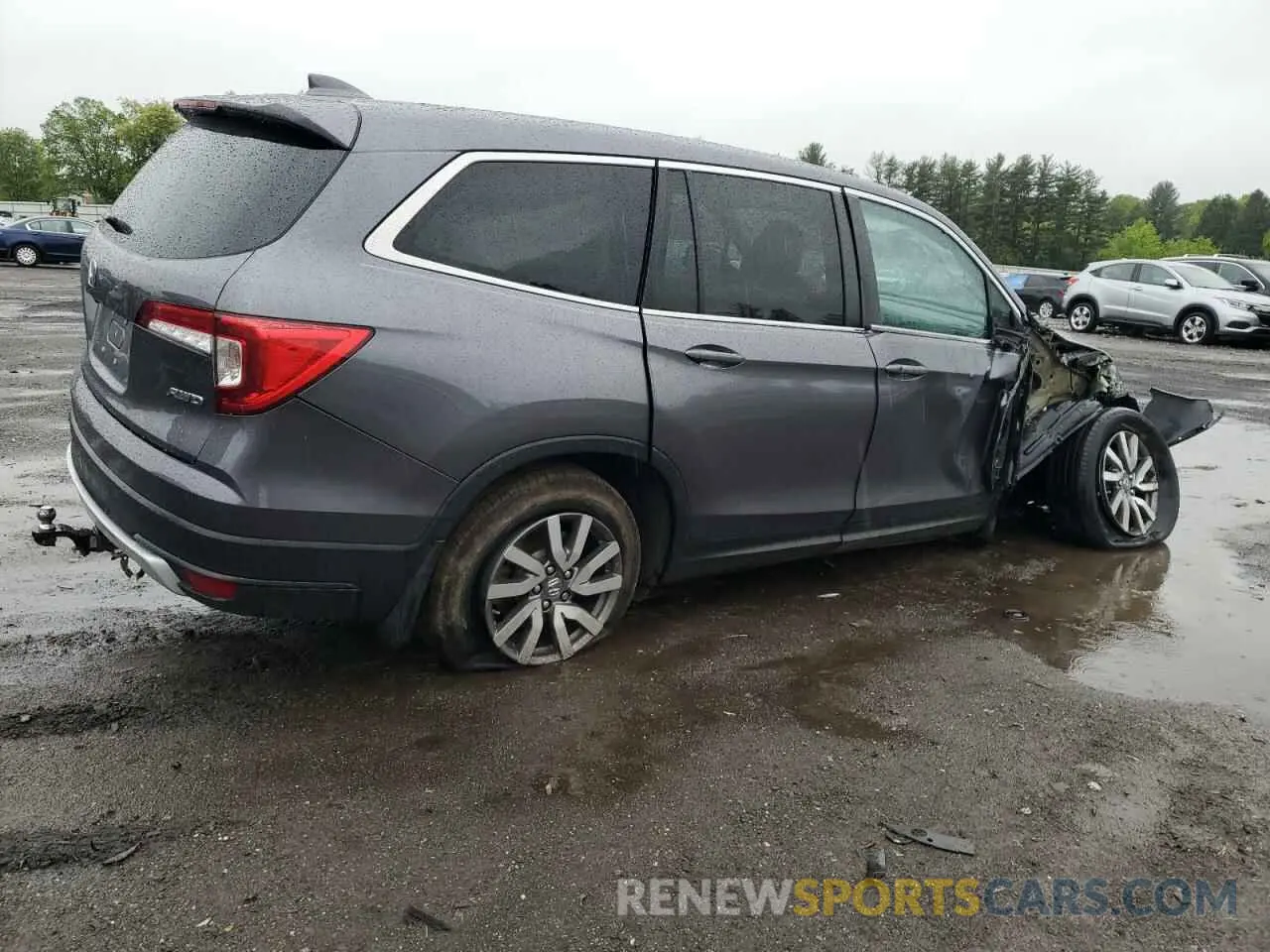 3 fotografías del automóvil dañado 5FNYF6H37MB081167 HONDA PILOT 2021