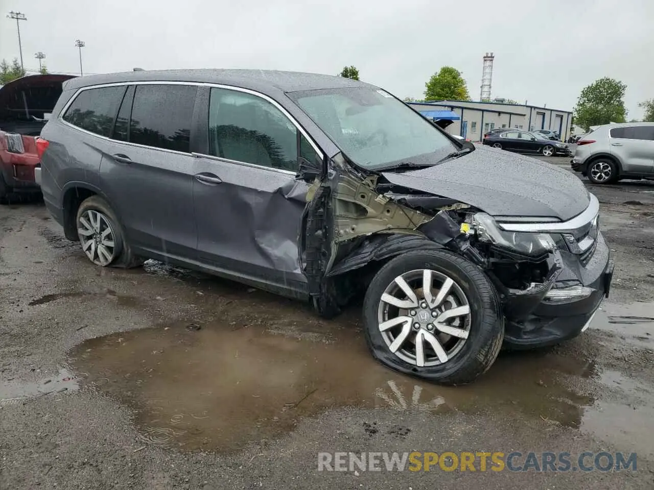 4 fotografías del automóvil dañado 5FNYF6H37MB081167 HONDA PILOT 2021