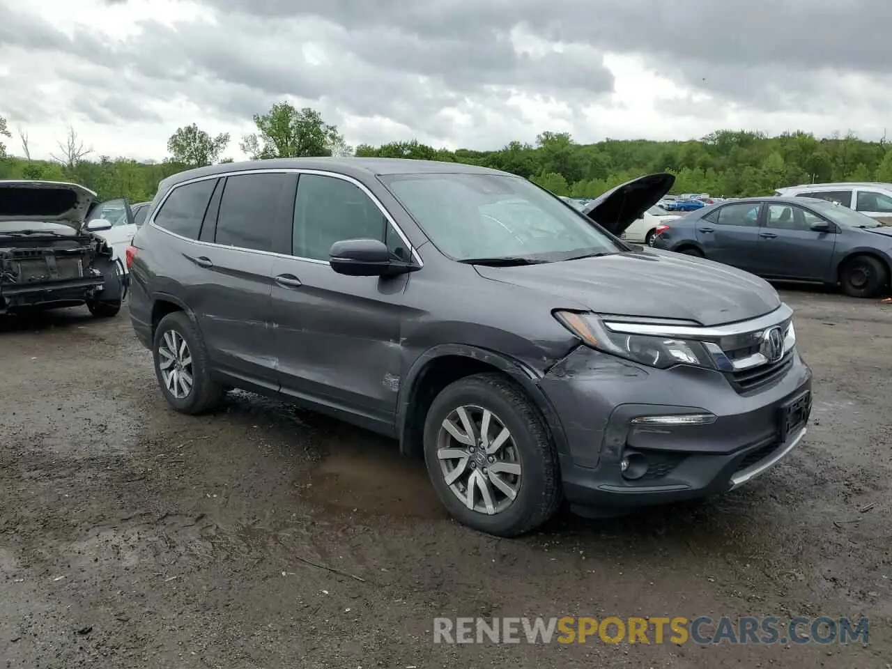 4 fotografías del automóvil dañado 5FNYF6H39MB032097 HONDA PILOT 2021