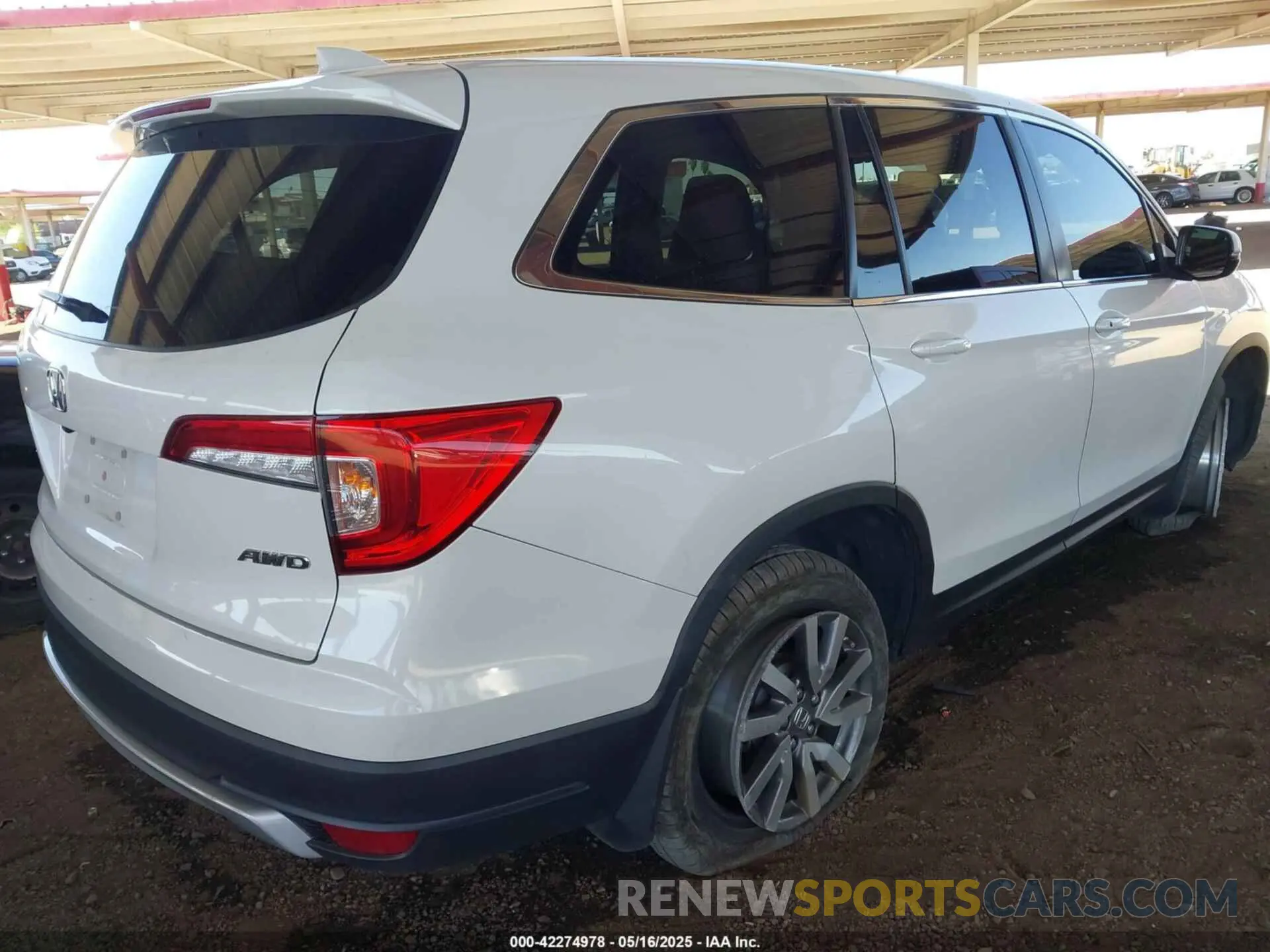 4 fotografías del automóvil dañado 5FNYF6H39MB075483 HONDA PILOT 2021