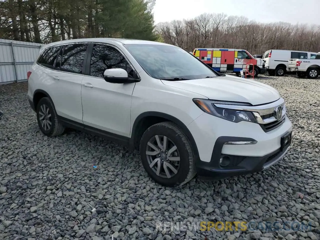 4 fotografías del automóvil dañado 5FNYF6H50MB101275 HONDA PILOT 2021