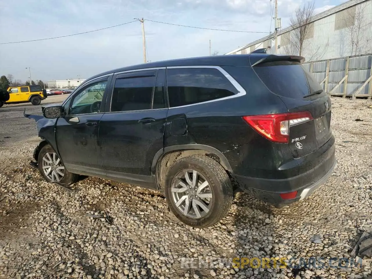 2 fotografías del automóvil dañado 5FNYF6H51MB011648 HONDA PILOT 2021
