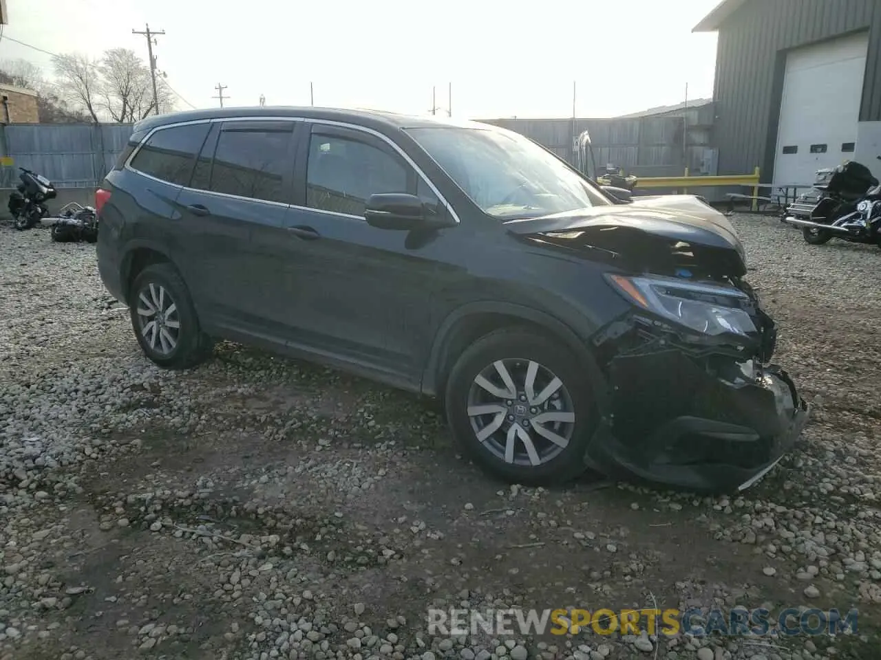 4 fotografías del automóvil dañado 5FNYF6H51MB011648 HONDA PILOT 2021