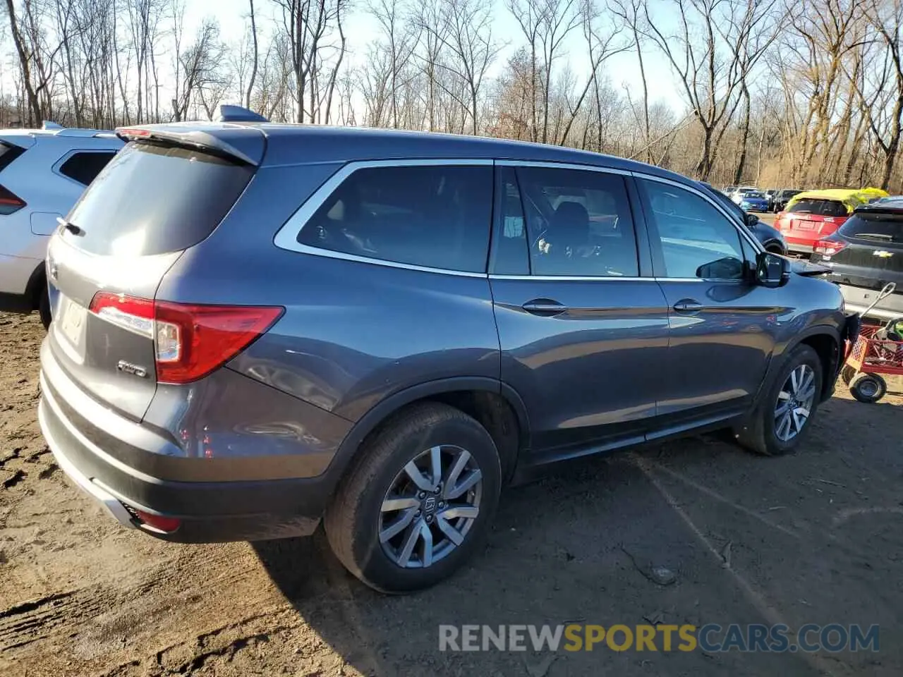 3 fotografías del automóvil dañado 5FNYF6H53MB073844 HONDA PILOT 2021