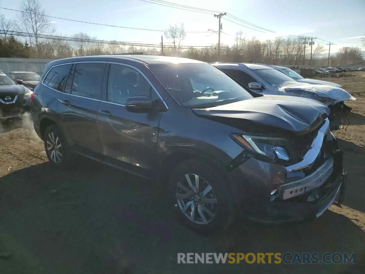 4 fotografías del automóvil dañado 5FNYF6H53MB073844 HONDA PILOT 2021