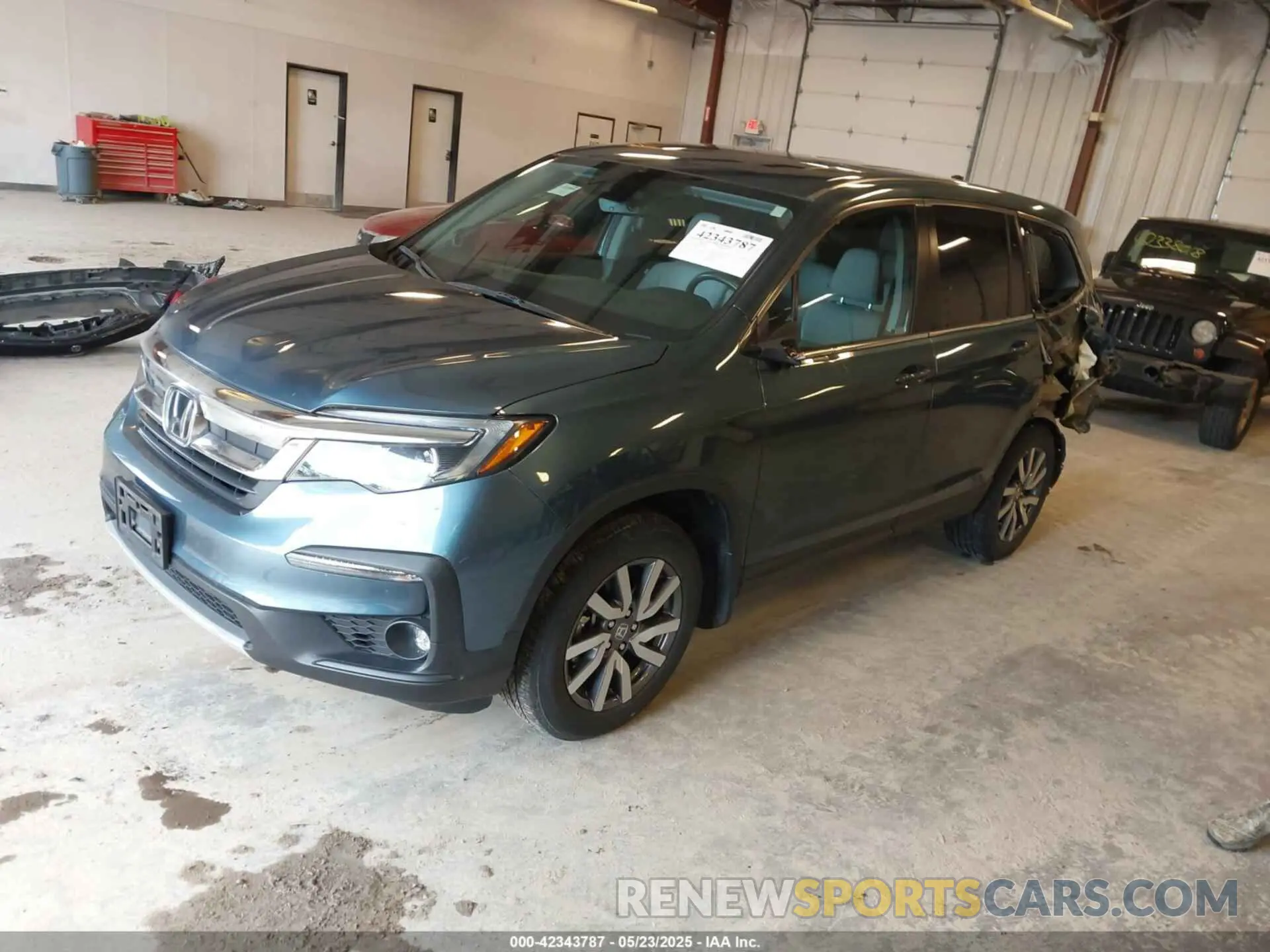 2 fotografías del automóvil dañado 5FNYF6H54MB082455 HONDA PILOT 2021