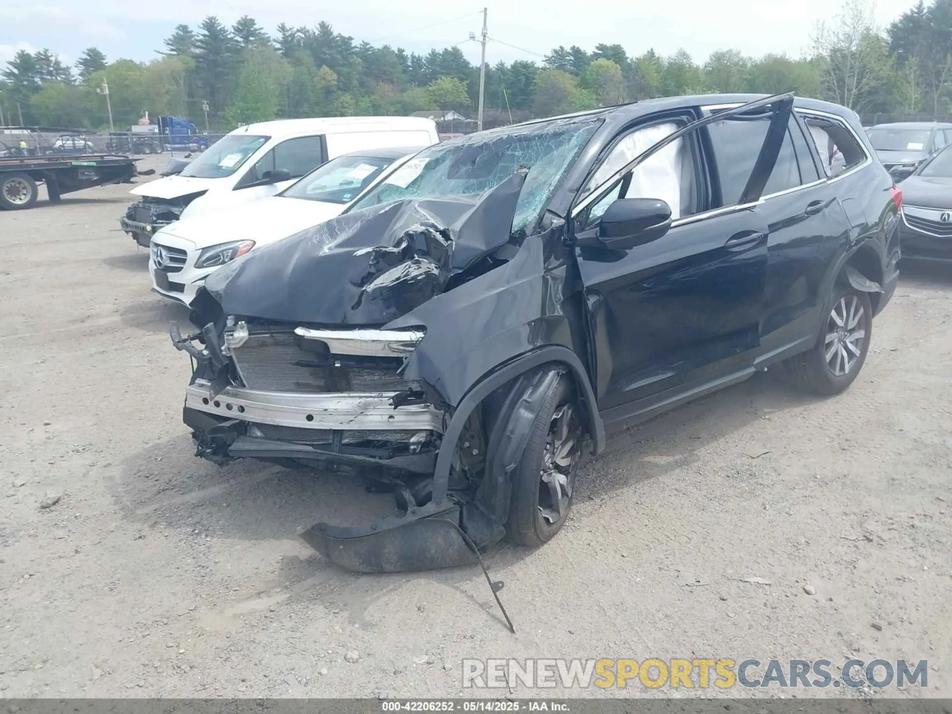 2 fotografías del automóvil dañado 5FNYF6H55MB069844 HONDA PILOT 2021