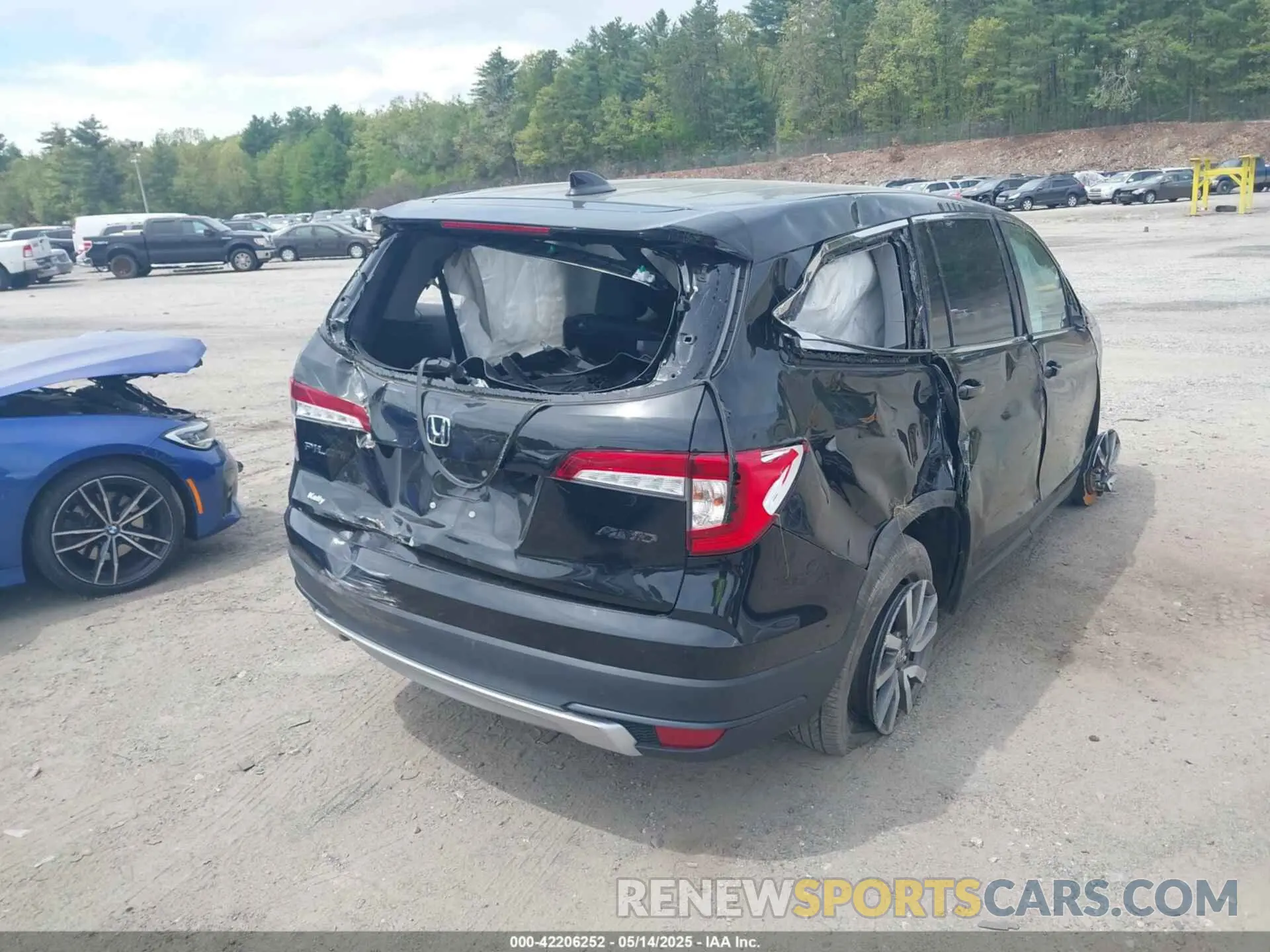 4 fotografías del automóvil dañado 5FNYF6H55MB069844 HONDA PILOT 2021