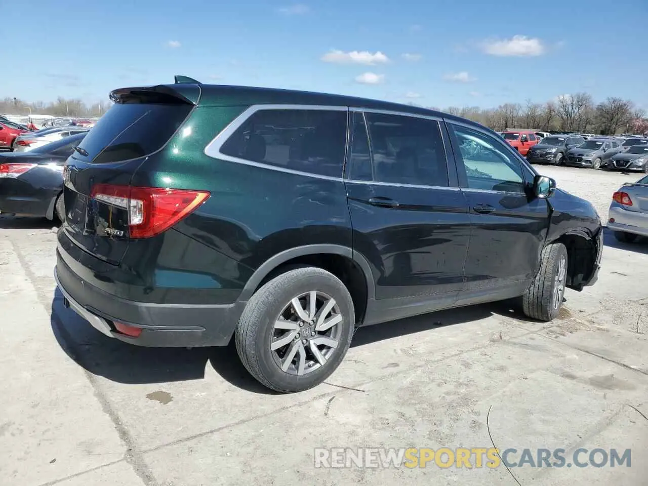 3 fotografías del automóvil dañado 5FNYF6H59MB004544 HONDA PILOT 2021