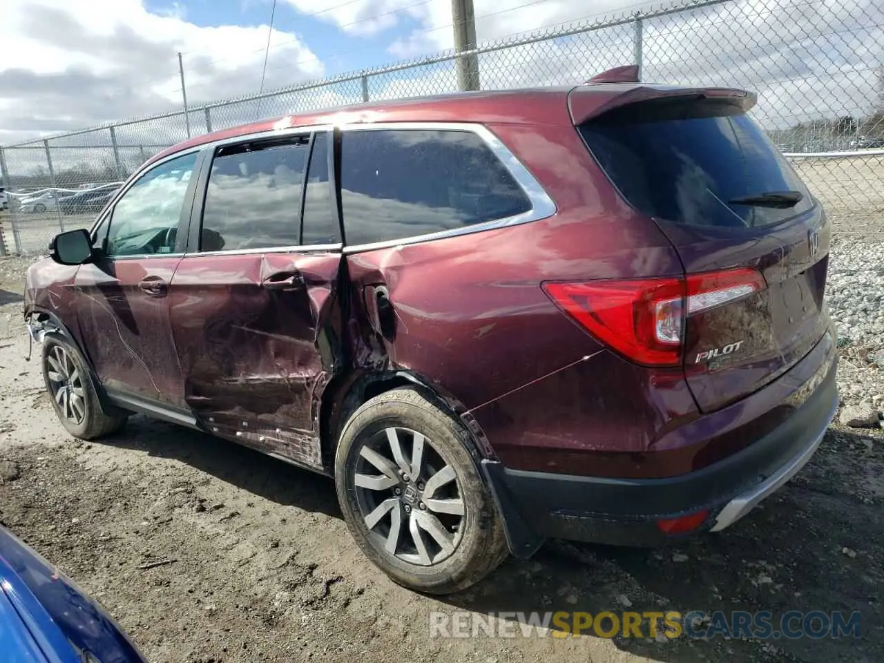 2 fotografías del automóvil dañado 5FNYF6H5XMB083268 HONDA PILOT 2021