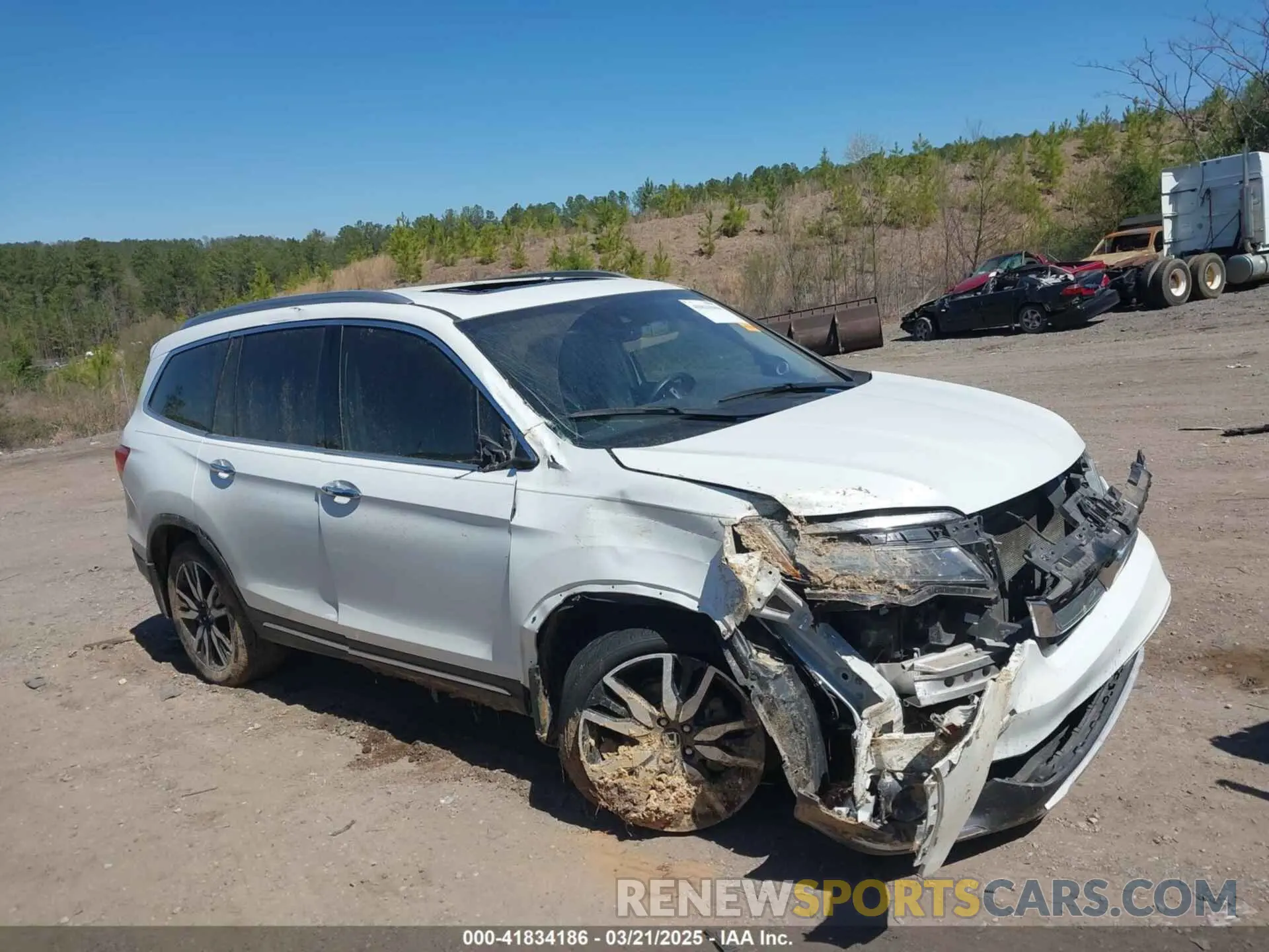 12 fotografías del automóvil dañado 5FNYF6H64MB074946 HONDA PILOT 2021
