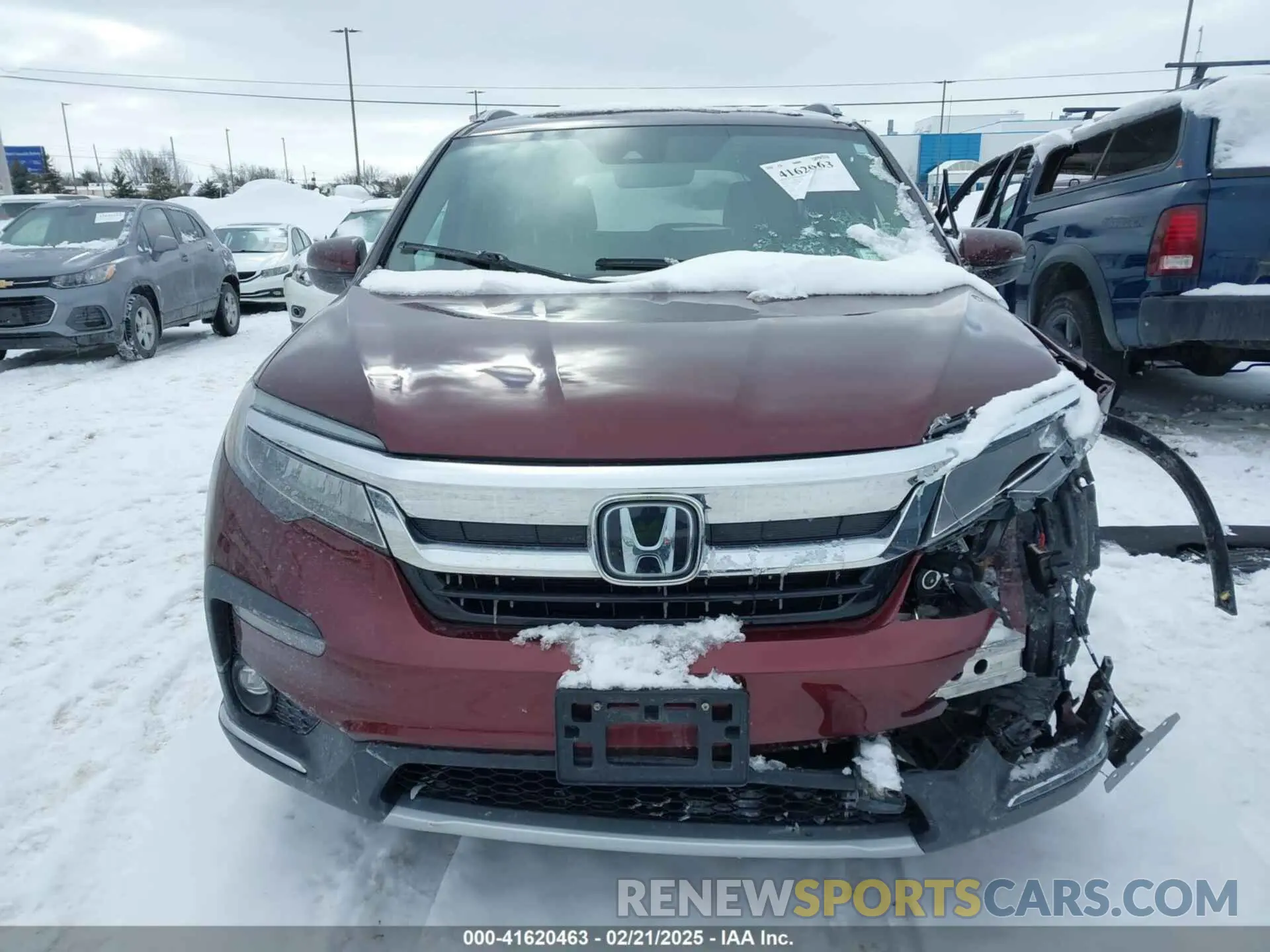 12 fotografías del automóvil dañado 5FNYF6H66MB028843 HONDA PILOT 2021