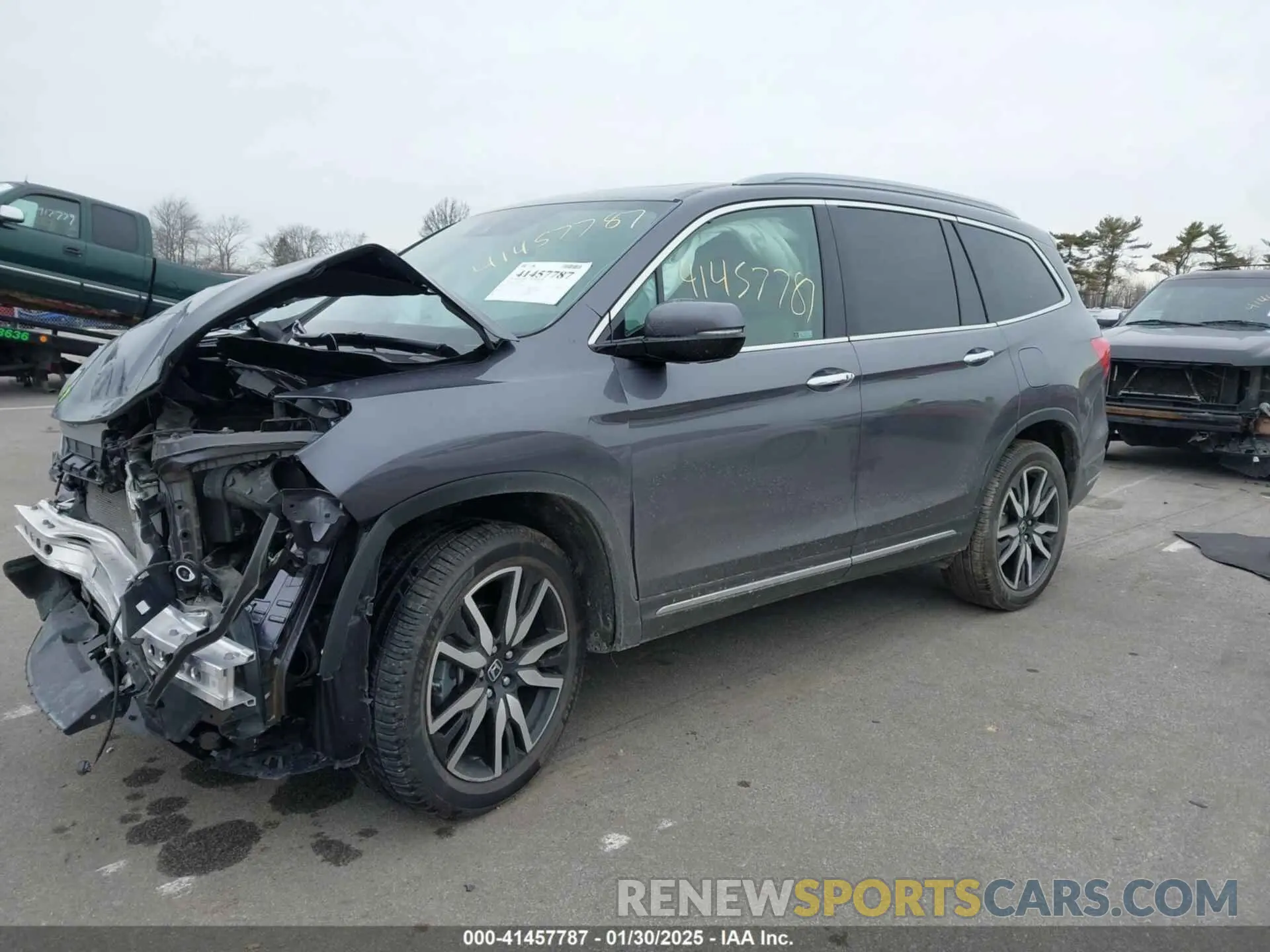 2 fotografías del automóvil dañado 5FNYF6H67MB078876 HONDA PILOT 2021