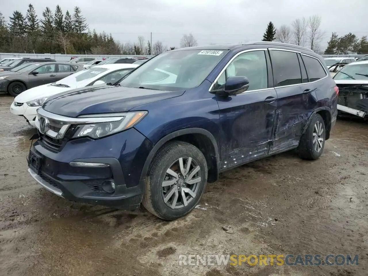 1 fotografías del automóvil dañado 5FNYF6H79MB504740 HONDA PILOT 2021