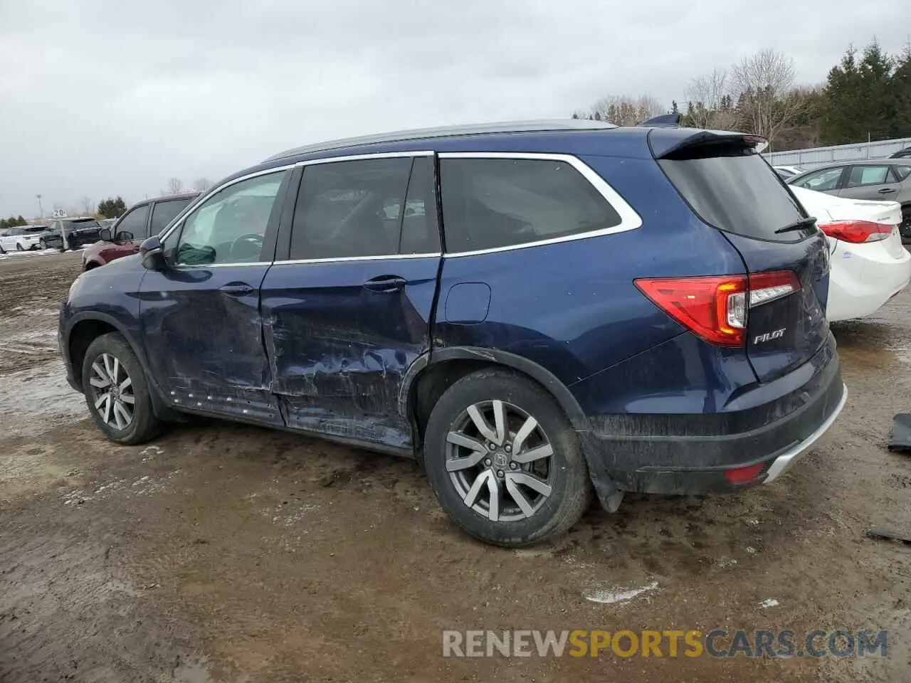 2 fotografías del automóvil dañado 5FNYF6H79MB504740 HONDA PILOT 2021