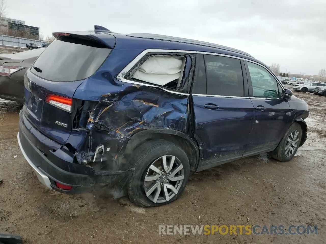 3 fotografías del automóvil dañado 5FNYF6H79MB504740 HONDA PILOT 2021